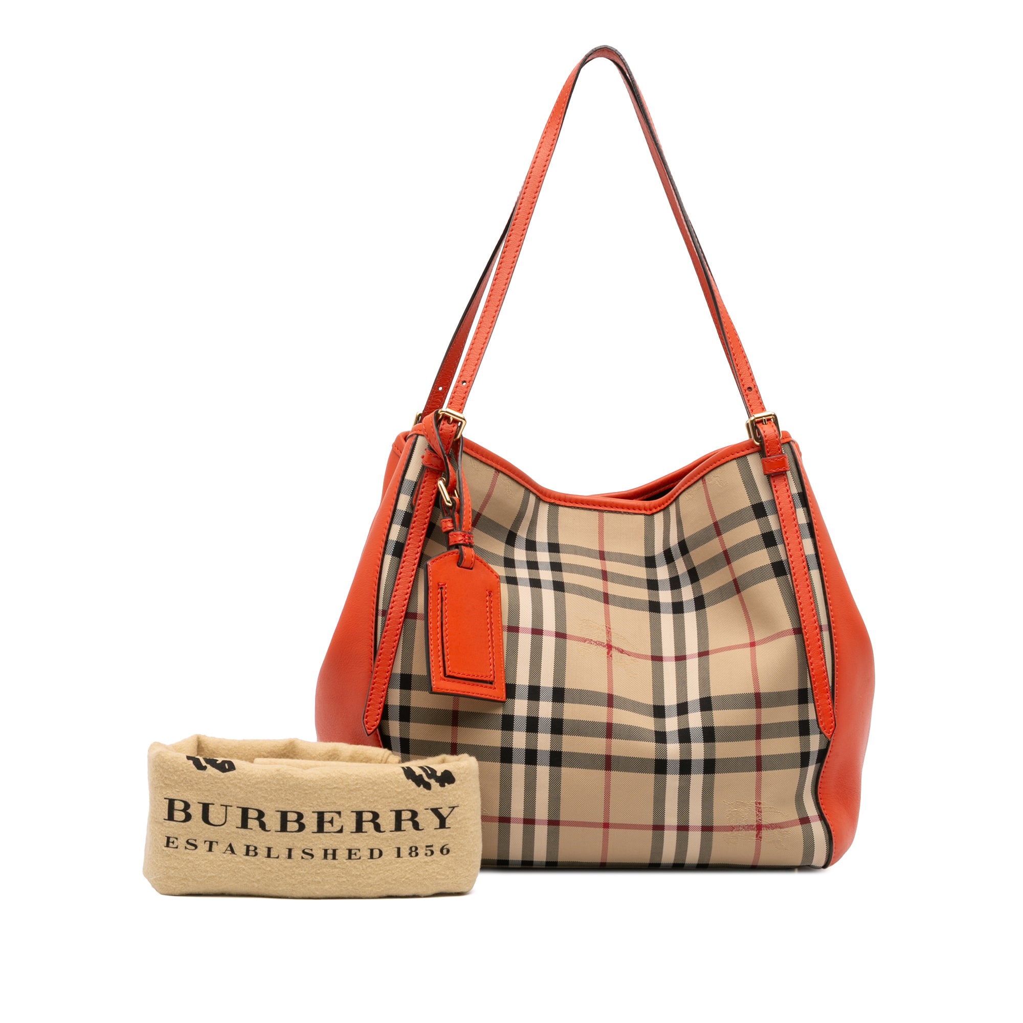Small Haymarket Check Canvas and Leather Canterbury Tote