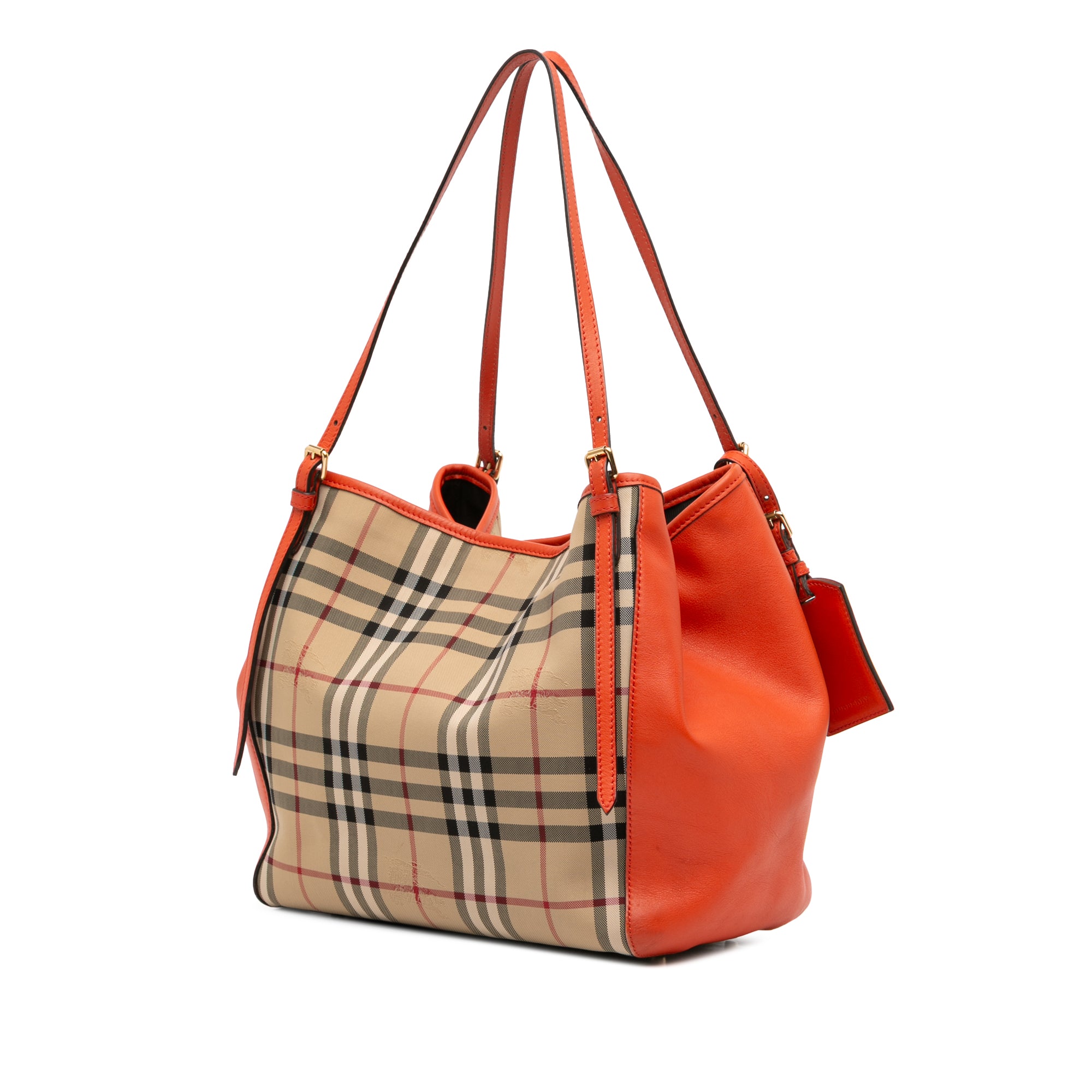 Small Haymarket Check Canvas and Leather Canterbury Tote