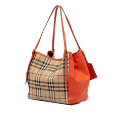 Small Haymarket Check Canvas and Leather Canterbury Tote