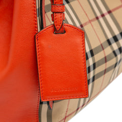 Small Haymarket Check Canvas and Leather Canterbury Tote
