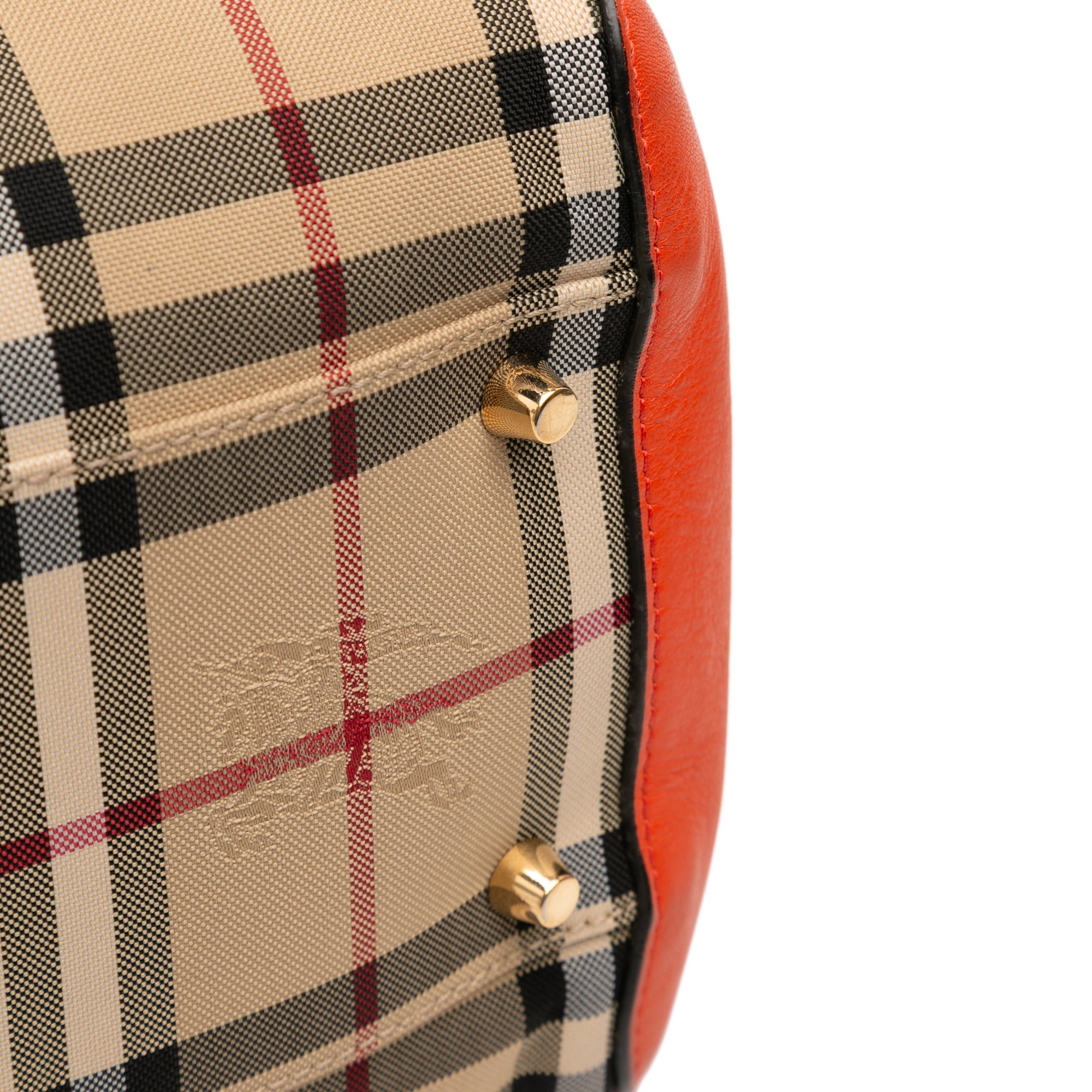 Small Haymarket Check Canvas and Leather Canterbury Tote