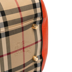 Small Haymarket Check Canvas and Leather Canterbury Tote