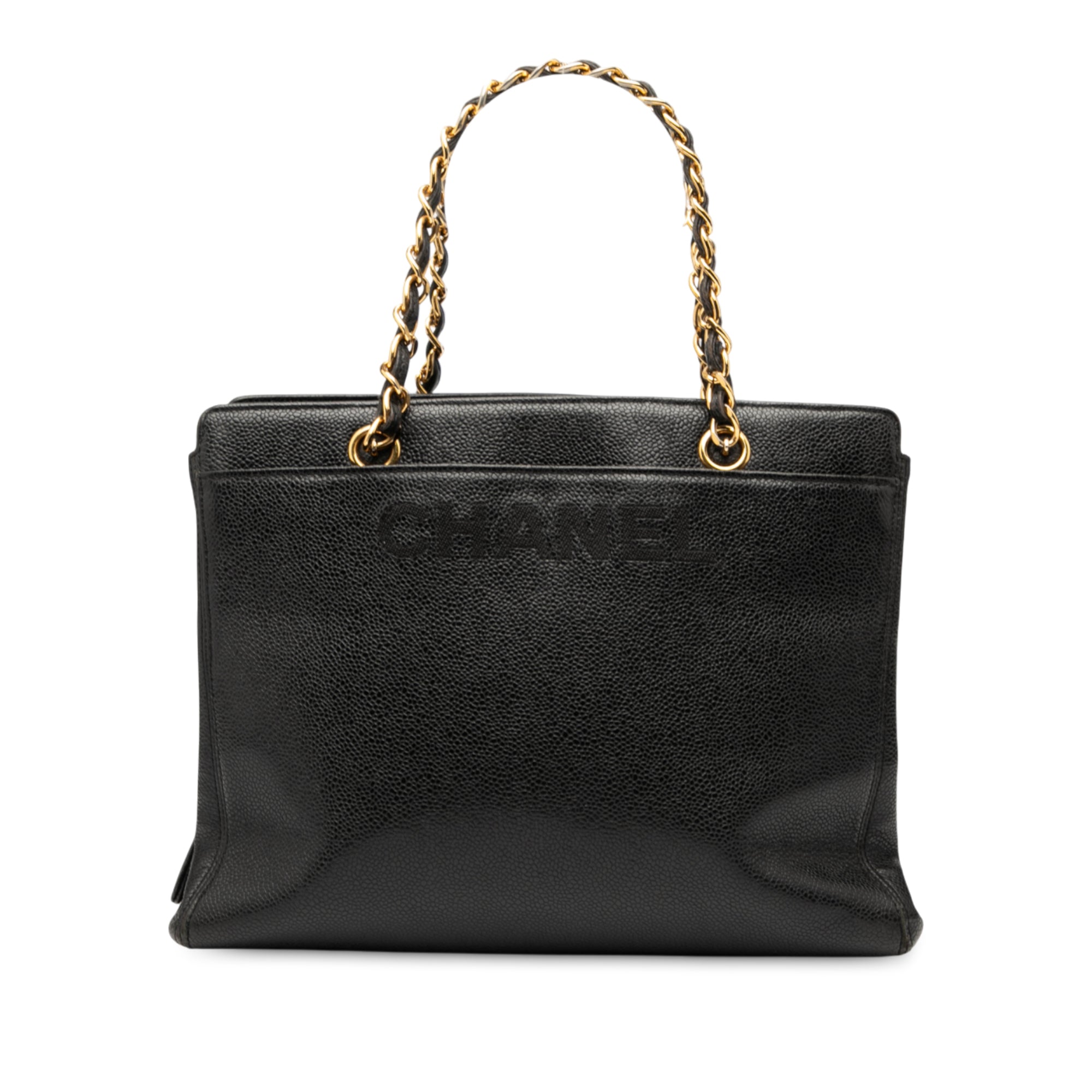 Caviar Logo Chain Tote