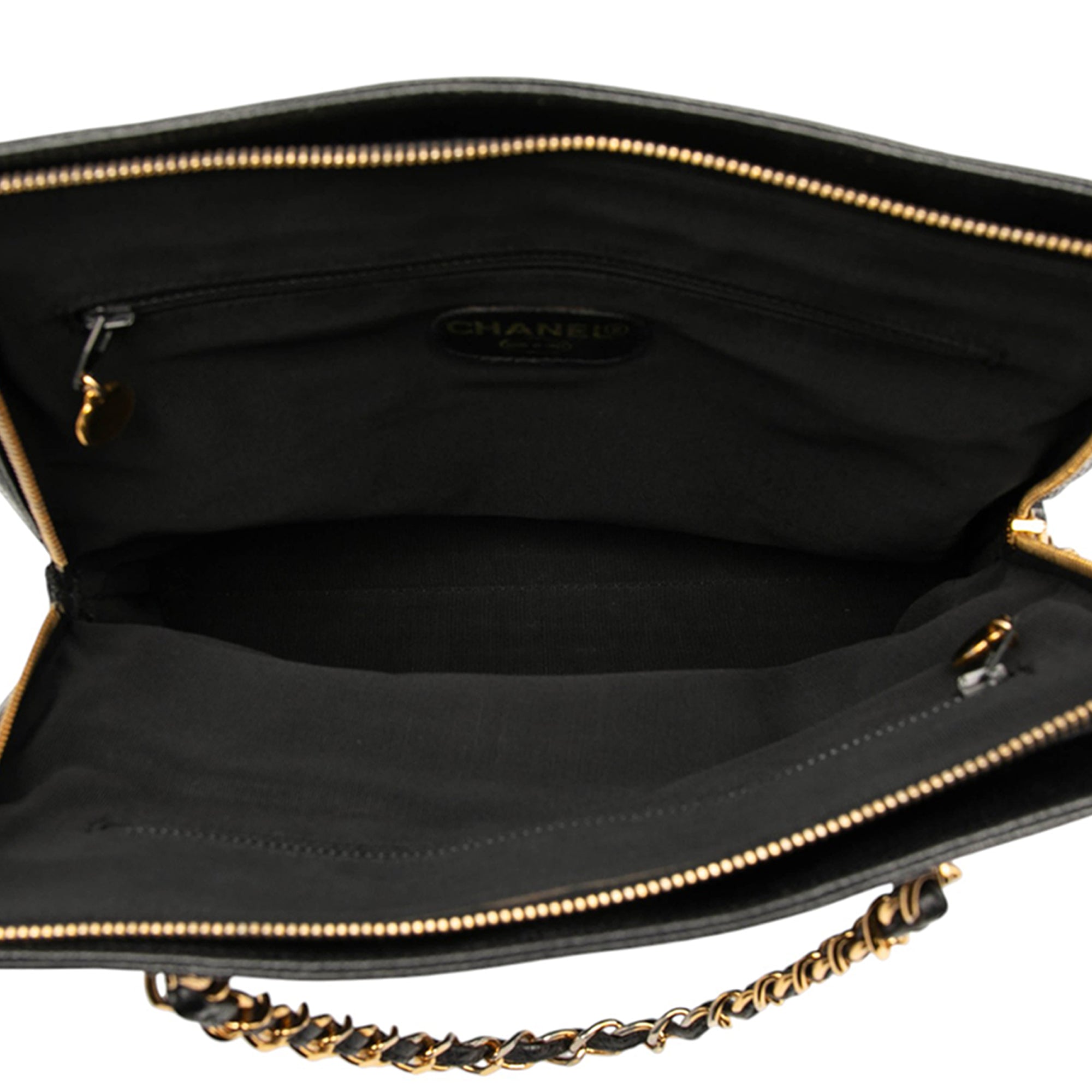 Caviar Logo Chain Tote