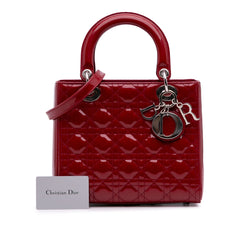 Medium Patent Cannage Lady Dior