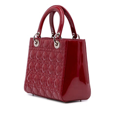 Medium Patent Cannage Lady Dior