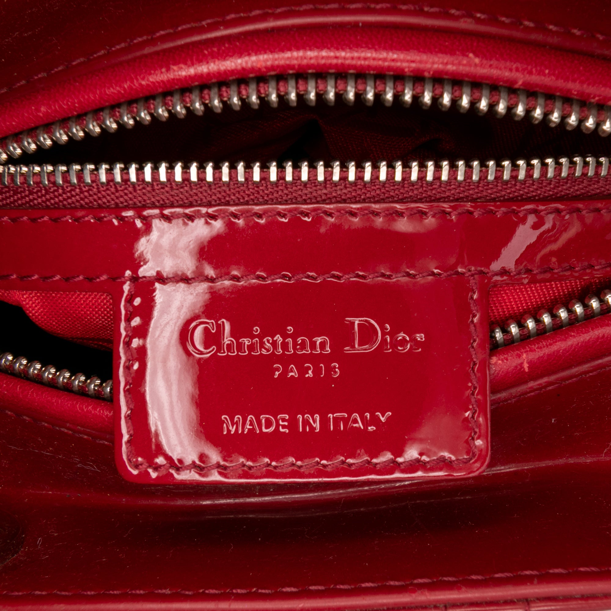 Medium Patent Cannage Lady Dior