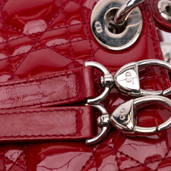 Medium Patent Cannage Lady Dior