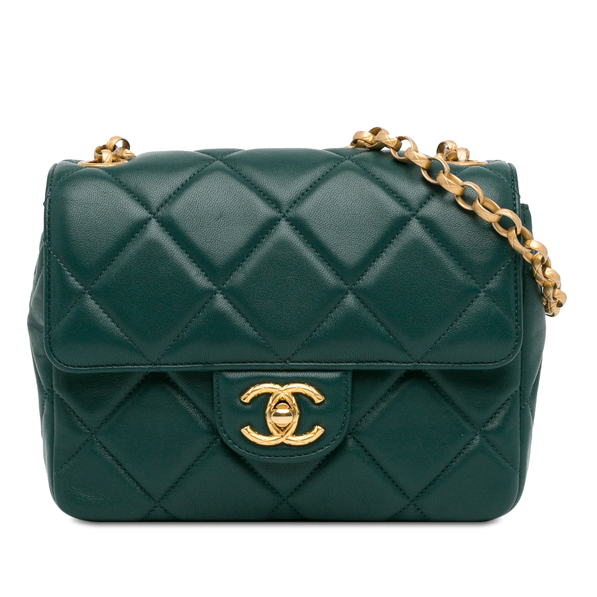 CC Quilted Lambskin Single Flap_0