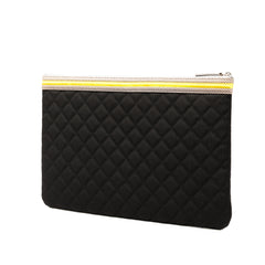 Large Quilted Nylon Fluo Boy O Case Clutch