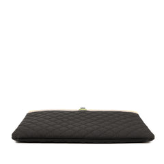 Large Quilted Nylon Fluo Boy O Case Clutch