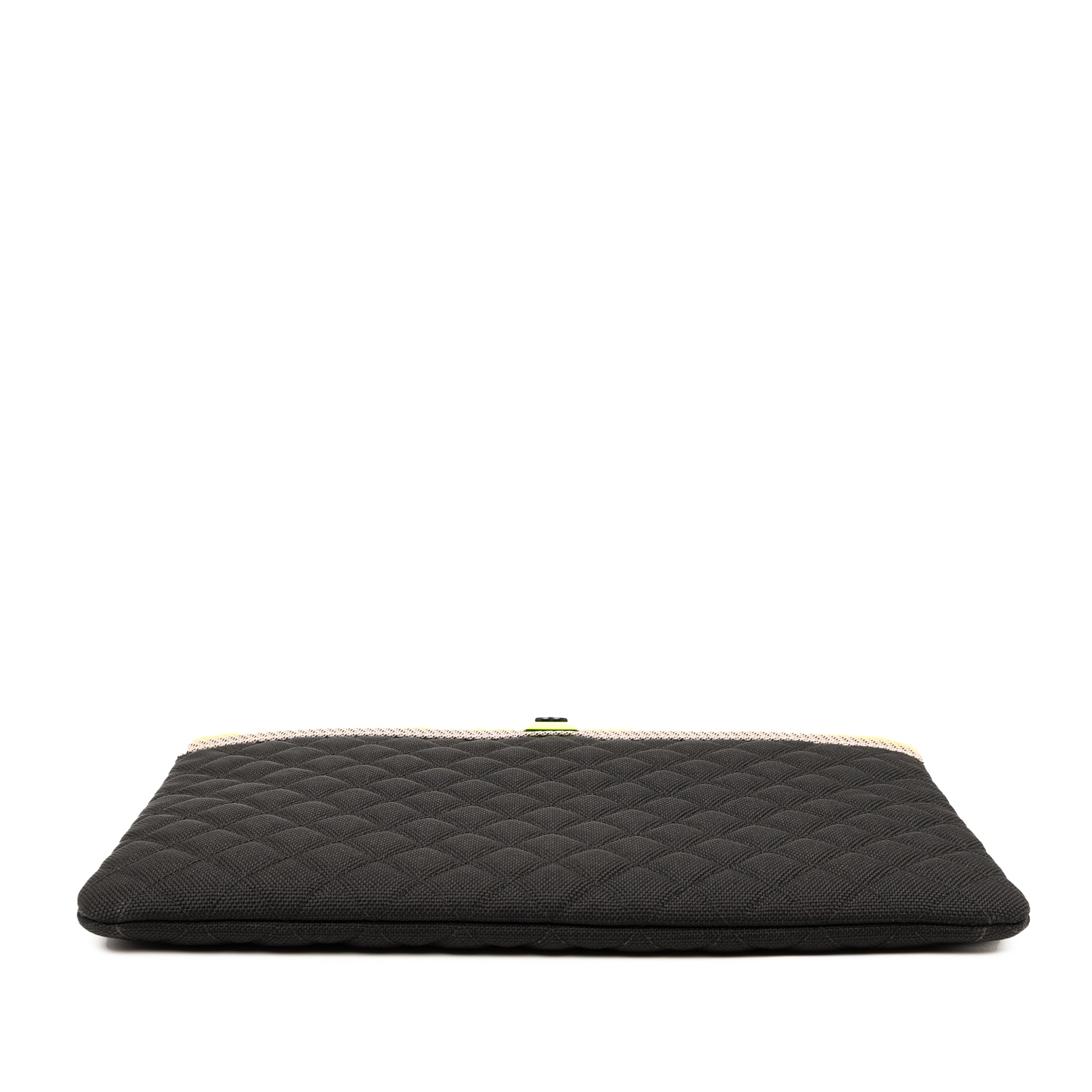 Large Quilted Nylon Fluo Boy O Case Clutch