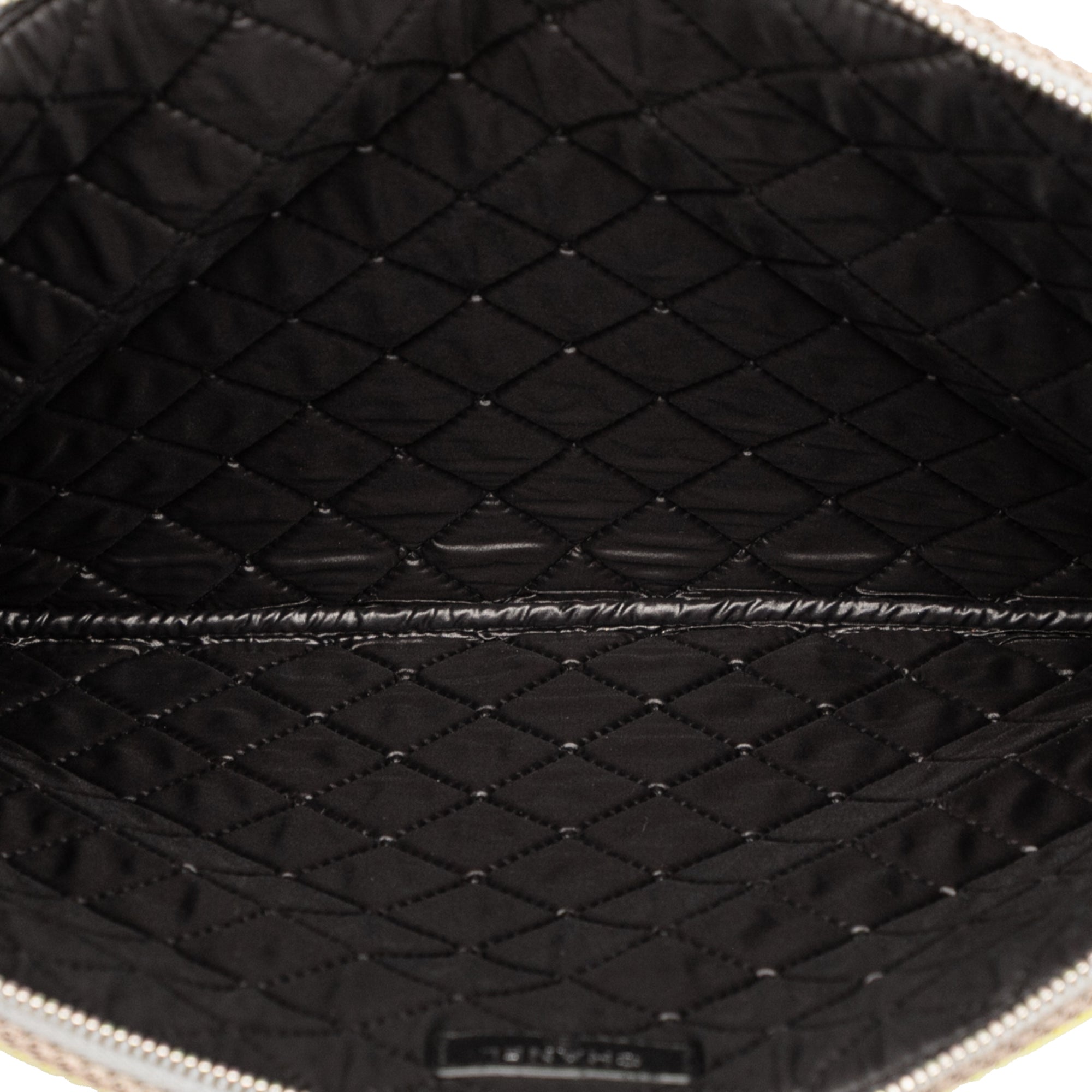 Large Quilted Nylon Fluo Boy O Case Clutch