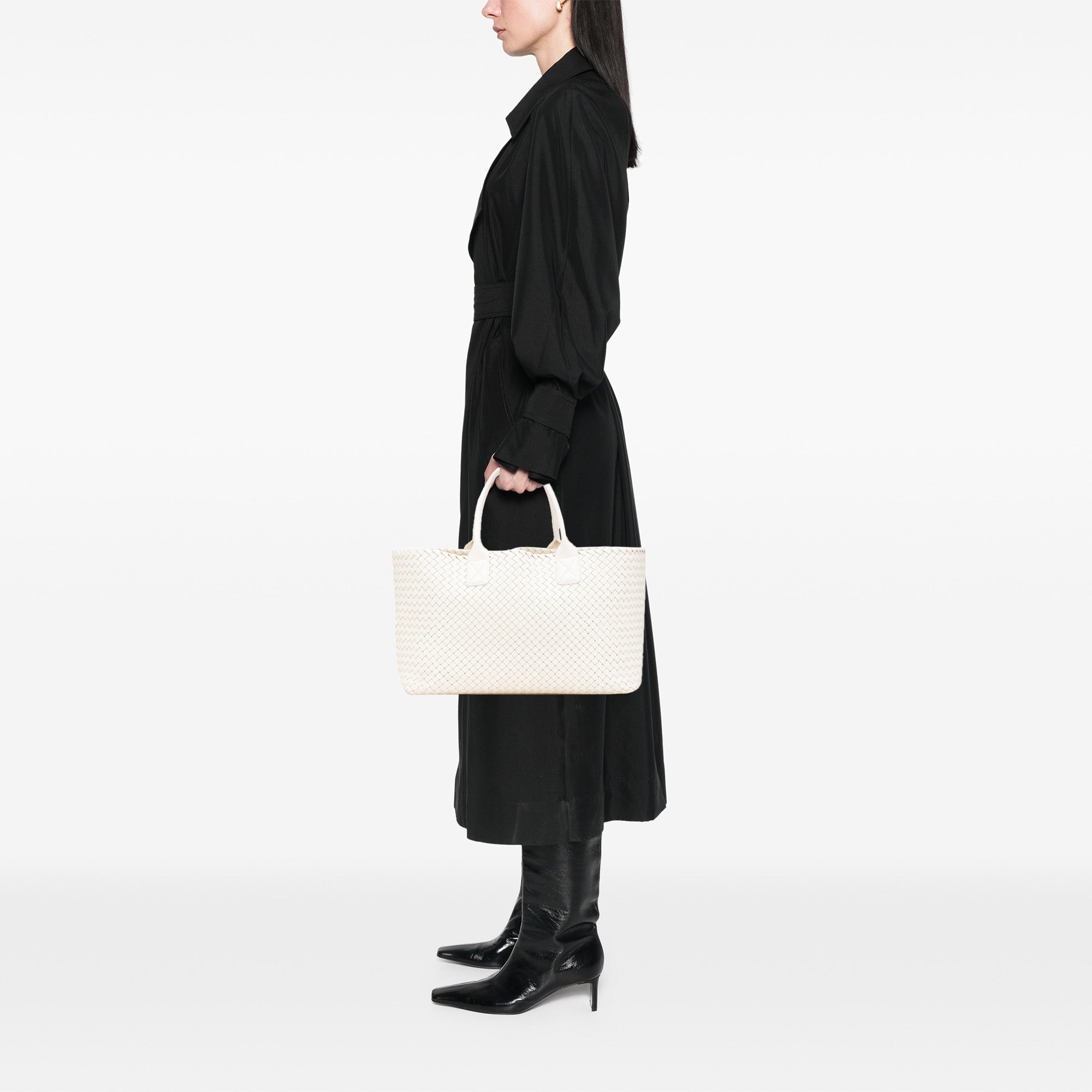 Medium Lambskin Intreccio Cabat Tote