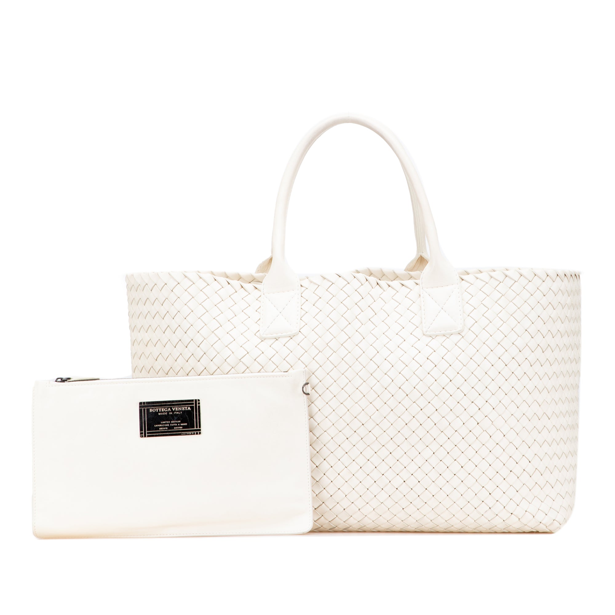 Medium Lambskin Intreccio Cabat Tote