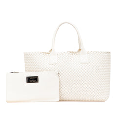 Medium Lambskin Intreccio Cabat Tote