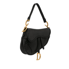 Medium Braided Leather Saddle Bag_1