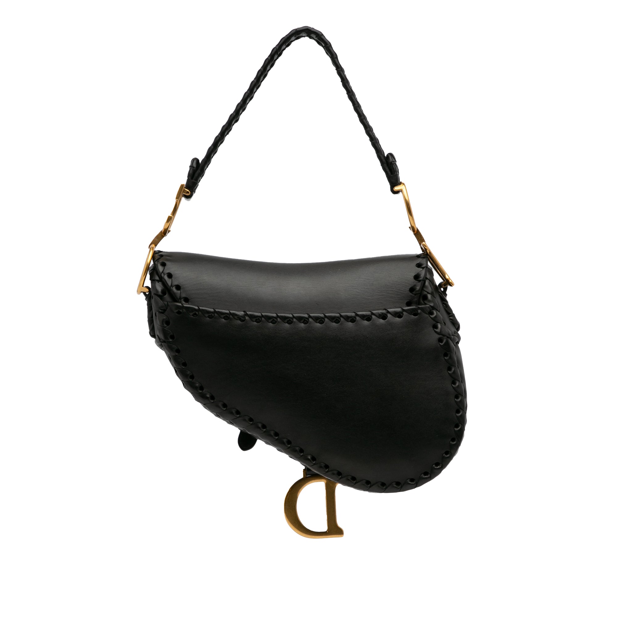 Medium Braided Leather Saddle Bag_3