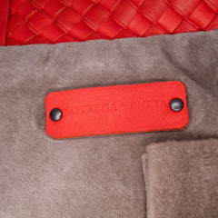Intrecciato Trimmed Bicolor Nappa Satchel