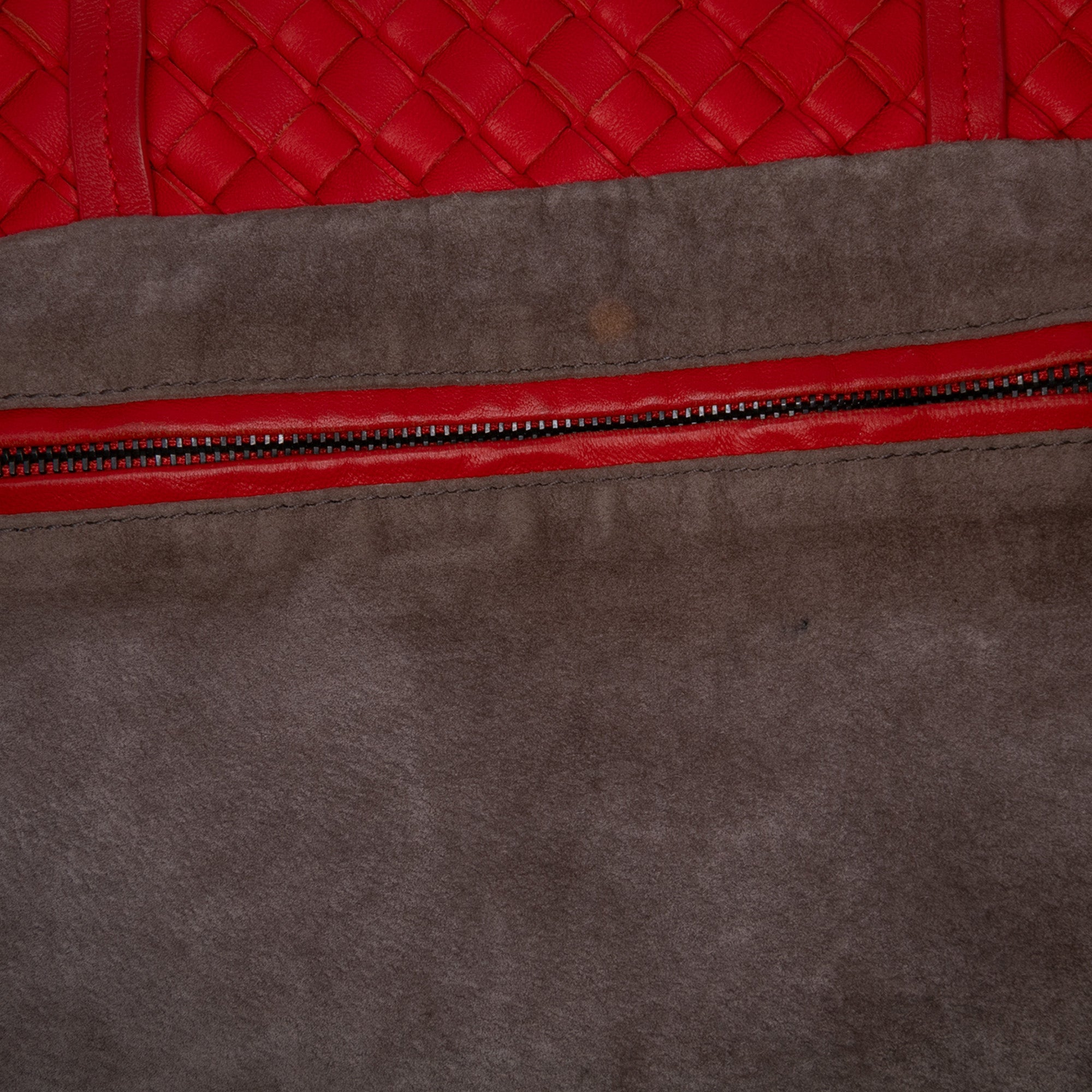 Intrecciato Trimmed Bicolor Nappa Satchel