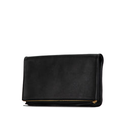 Leather Fold Over Clutch