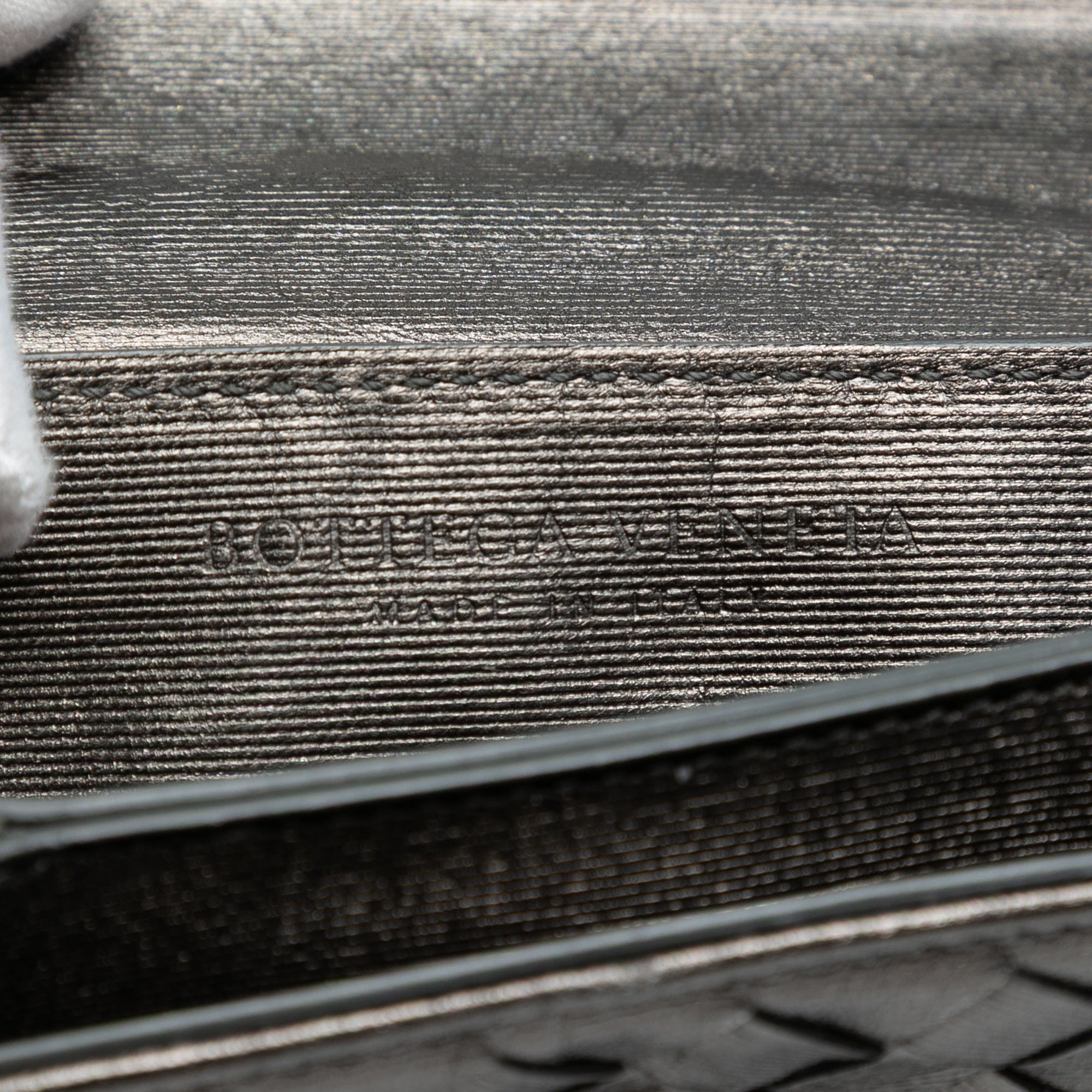 Mini Metallic Nappa Intrecciato Chain Flap Crossbody