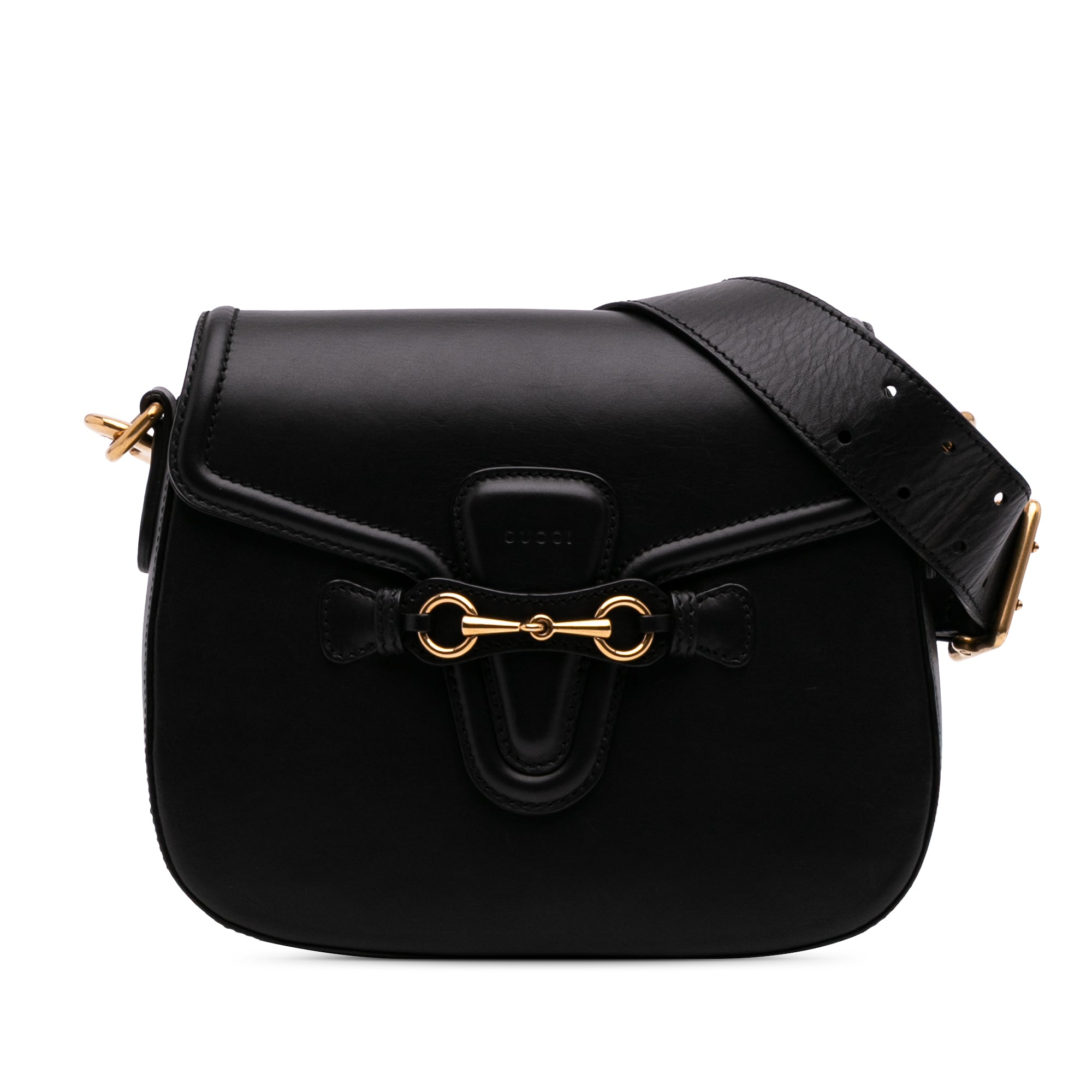 Medium Leather Lady Web Crossbody