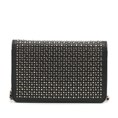 Studded Leather Wallet on Chain