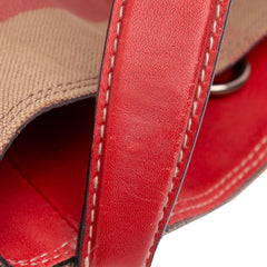Medium Mega Check Canvas Ashby Bucket Bag