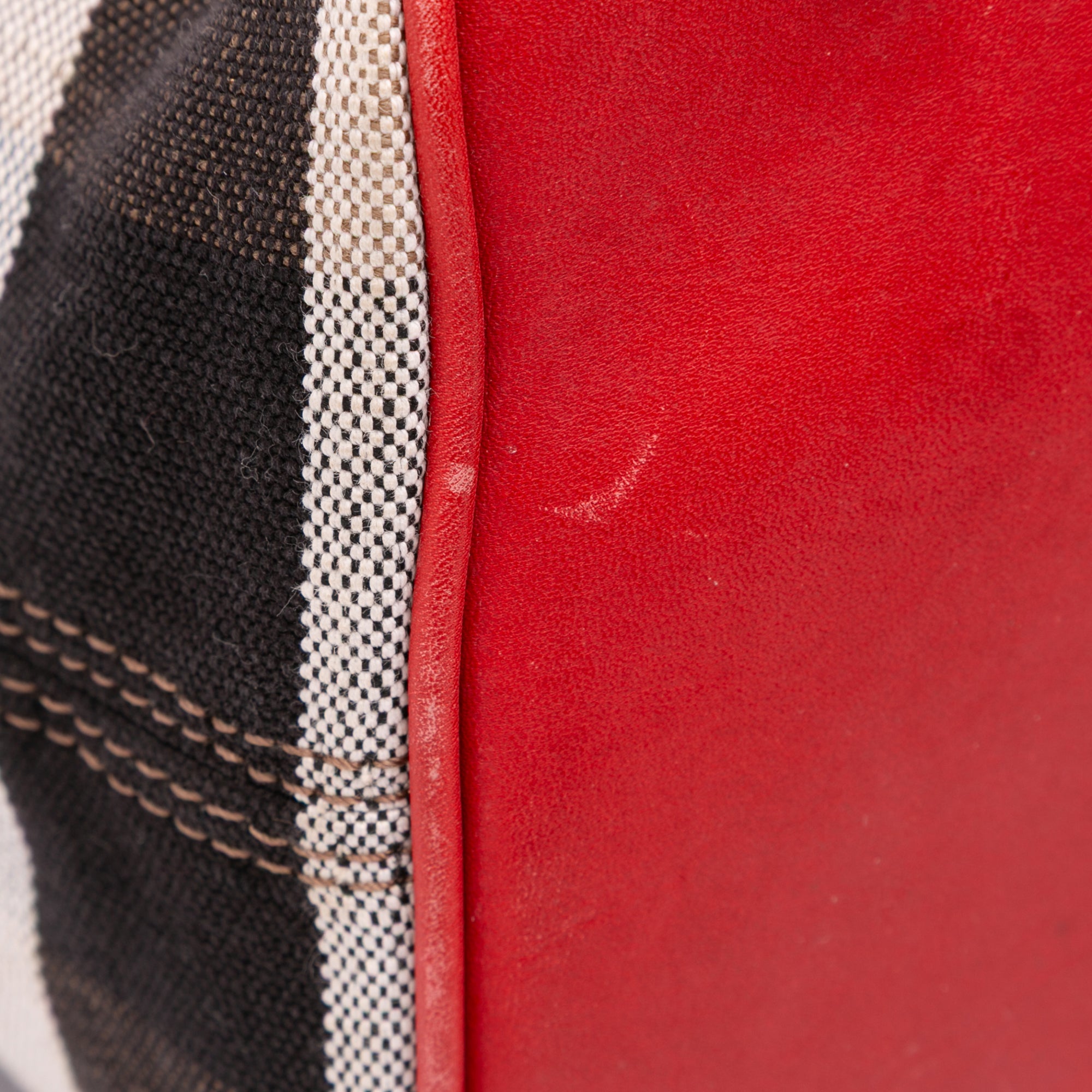 Medium Mega Check Canvas Ashby Bucket Bag
