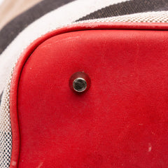 Medium Mega Check Canvas Ashby Bucket Bag