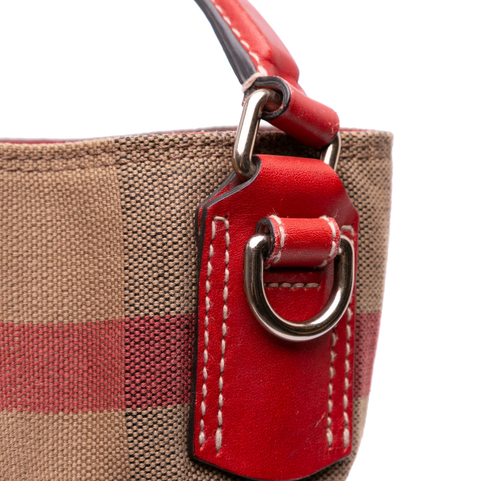 Medium Mega Check Canvas Ashby Bucket Bag