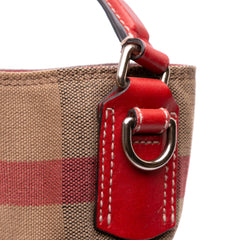 Medium Mega Check Canvas Ashby Bucket Bag