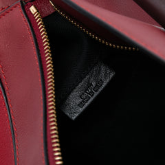 Medium Tricolor Calfskin Puzzle Satchel