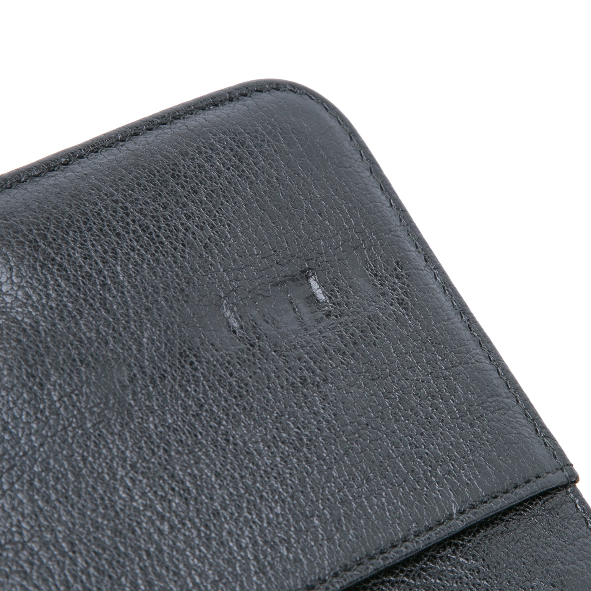 Studded Grained Calfskin Boy Wallet On Chain