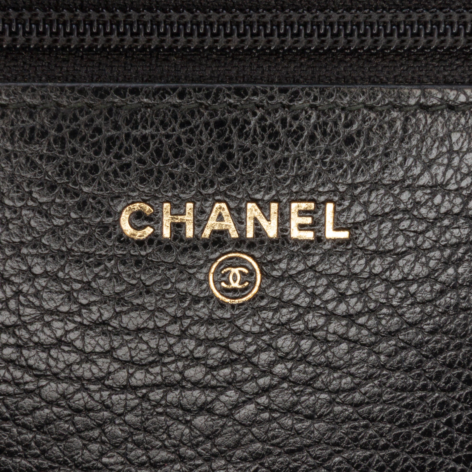 Studded Grained Calfskin Boy Wallet On Chain