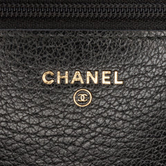 Studded Grained Calfskin Boy Wallet On Chain