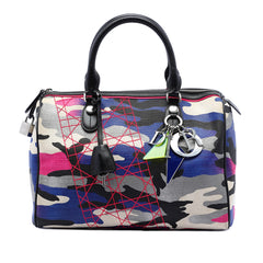 Anselm Reyle Canvas Camouflage Boston Bag
