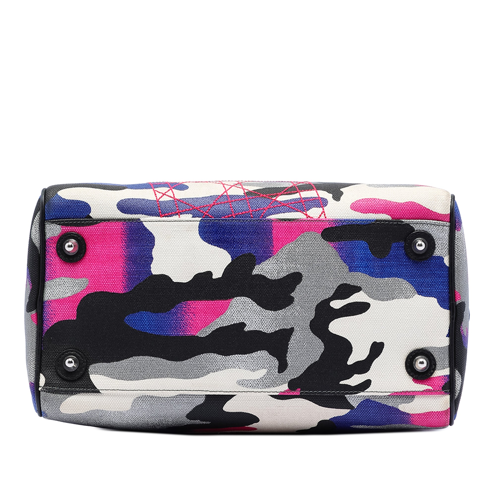 Anselm Reyle Canvas Camouflage Boston Bag