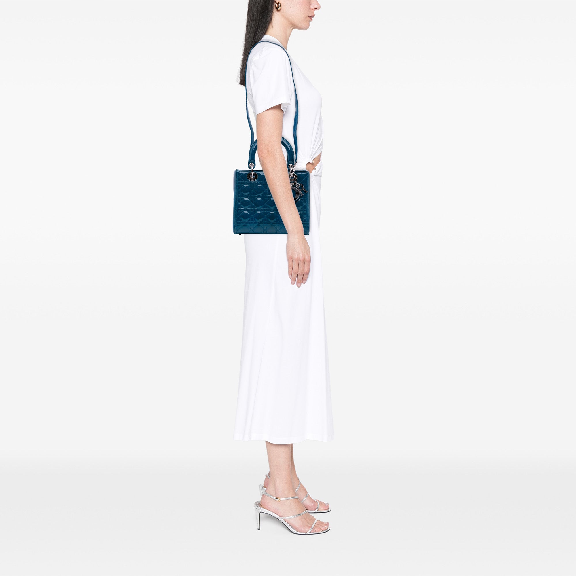 Medium Patent Cannage Lady Dior