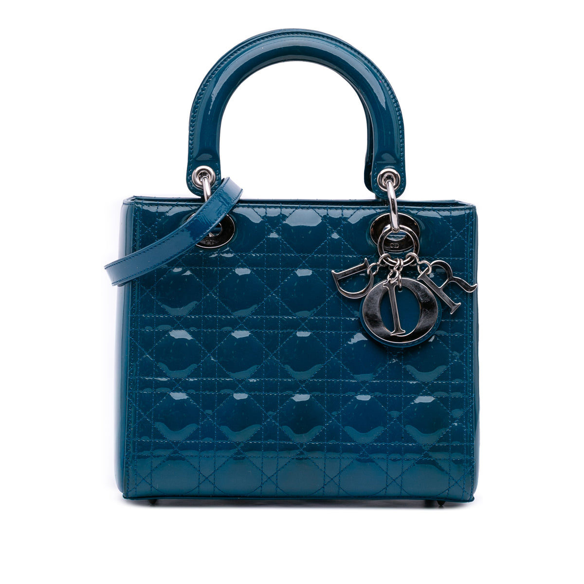 Medium Patent Cannage Lady Dior