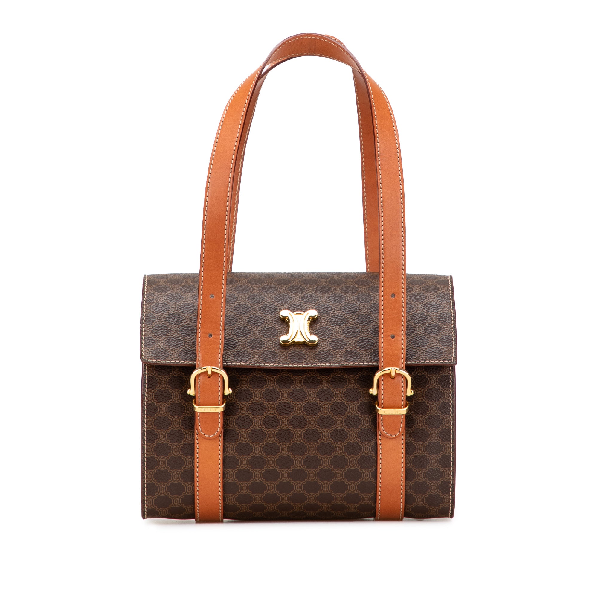 Macadam Coated Canvas Triomphe Blason Handbag