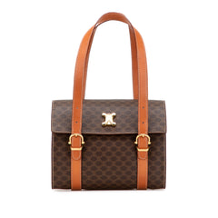 Macadam Coated Canvas Triomphe Blason Handbag