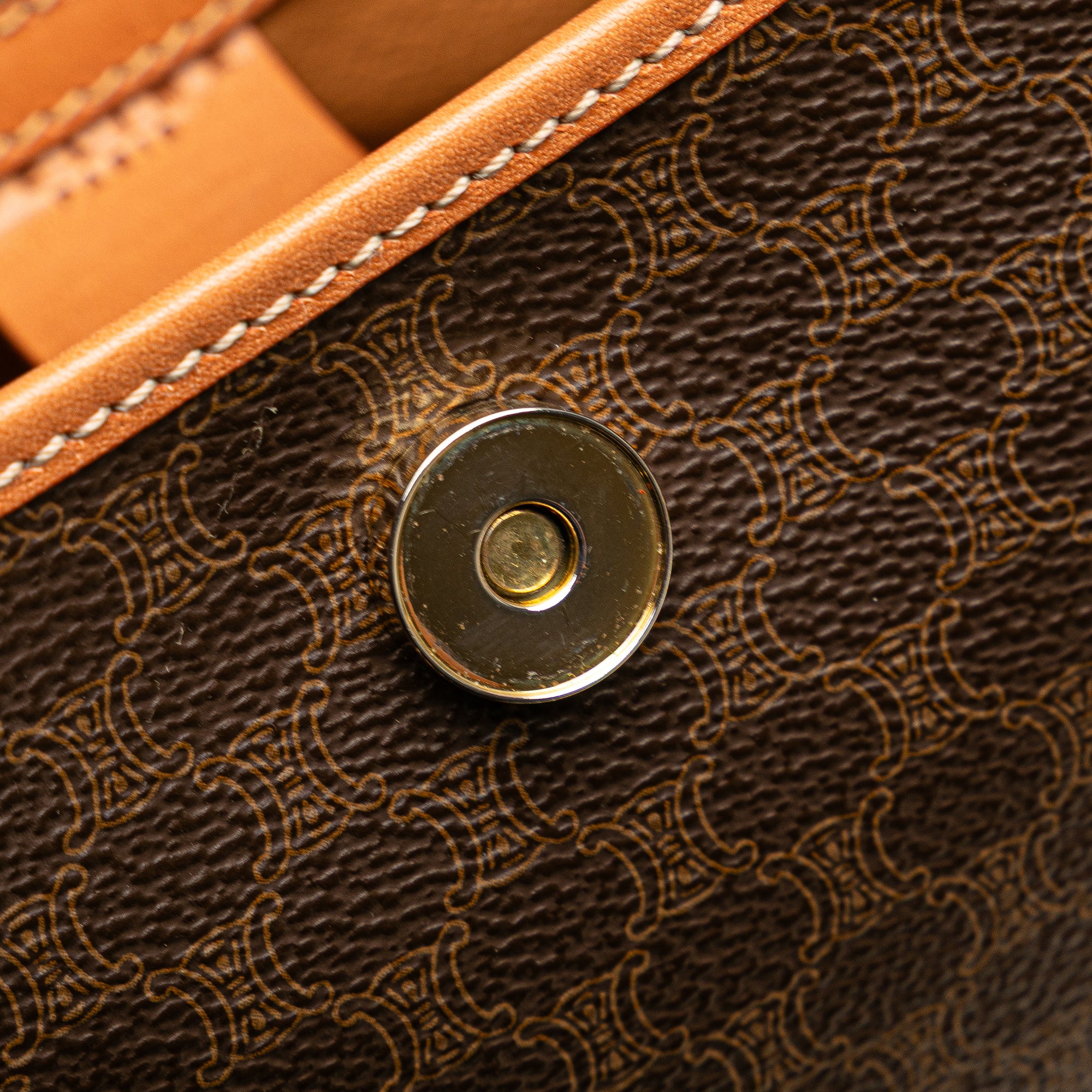 Macadam Coated Canvas Triomphe Blason Handbag