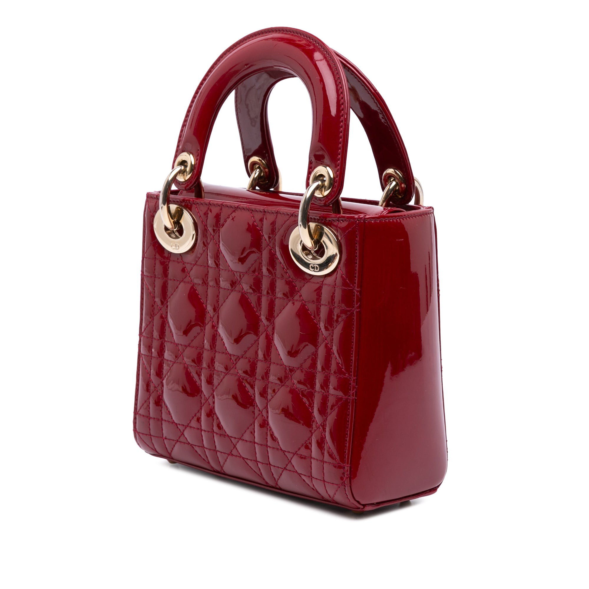 Mini Patent Cannage Lady Dior