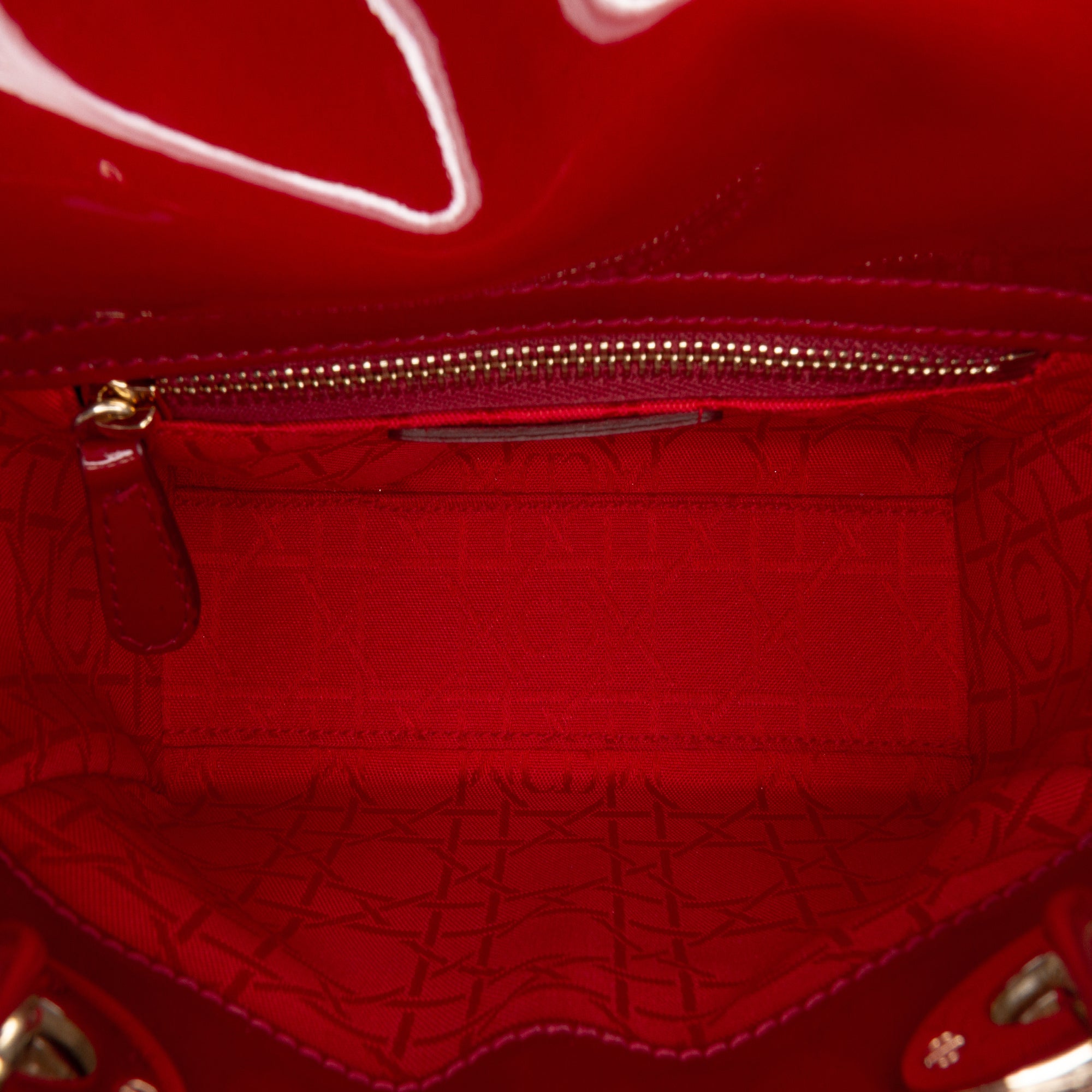 Mini Patent Cannage Lady Dior