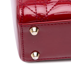 Mini Patent Cannage Lady Dior
