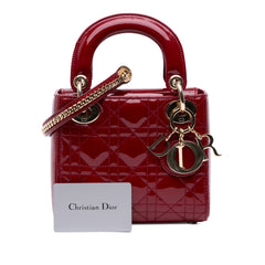 Mini Patent Cannage Lady Dior