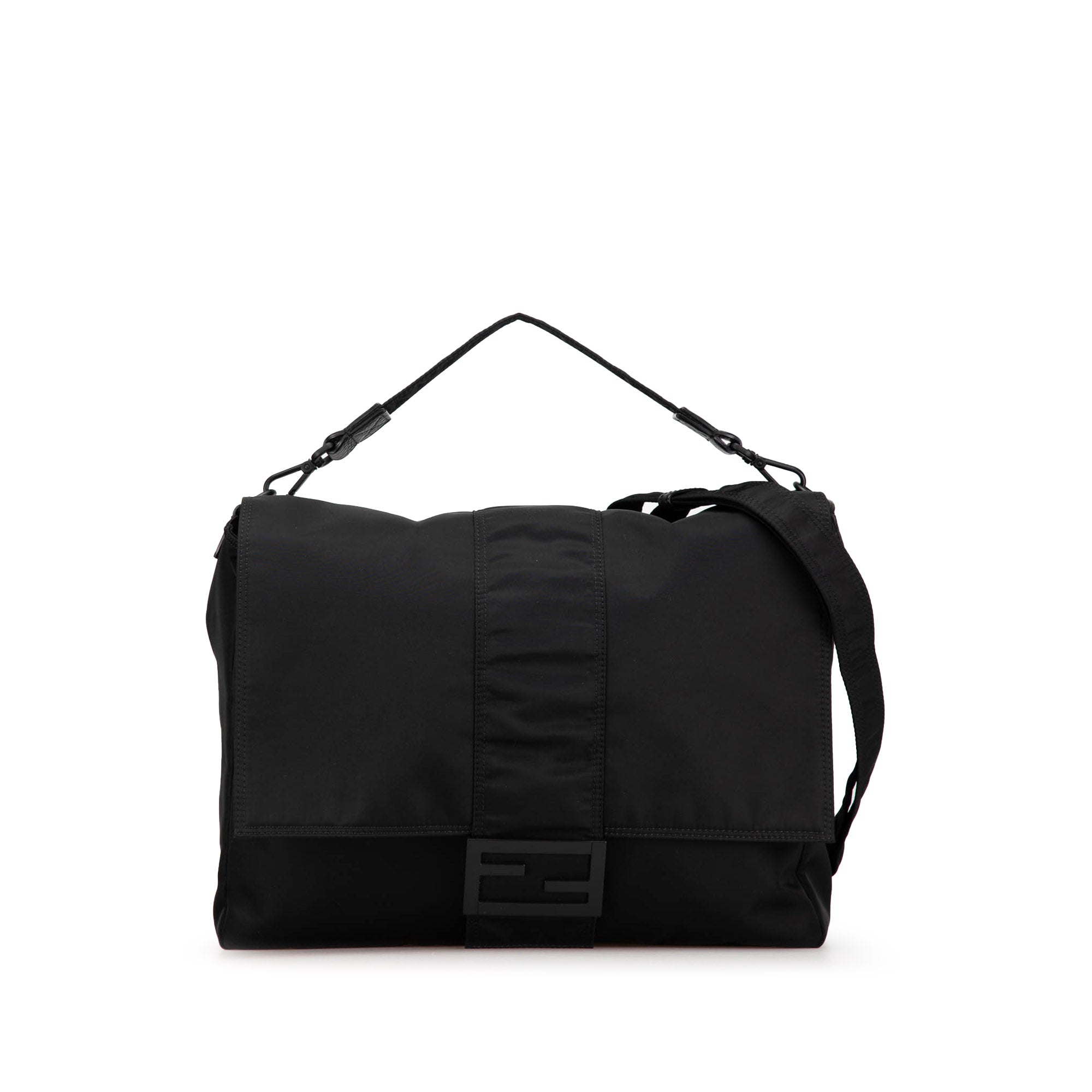 Nylon Baguette Messenger Bag