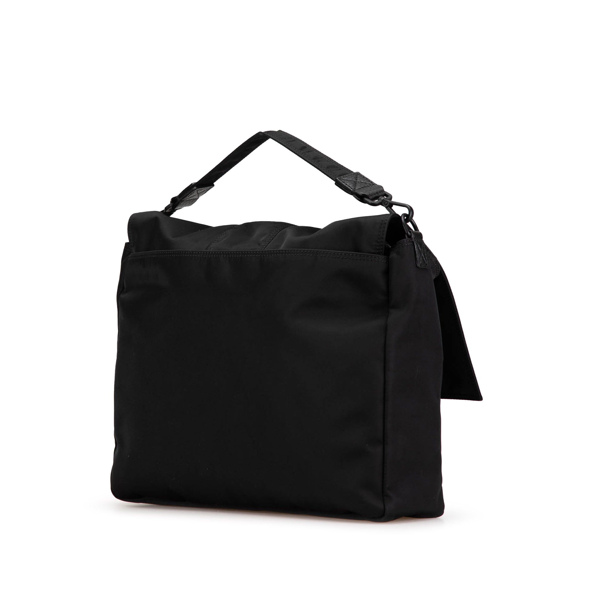 Nylon Baguette Messenger Bag